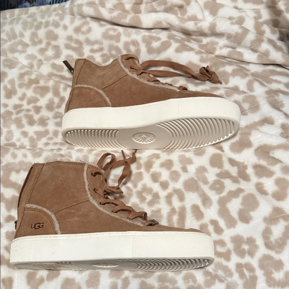 UGG Women's Tan High-Top Sneakers - Picture 3 of 6